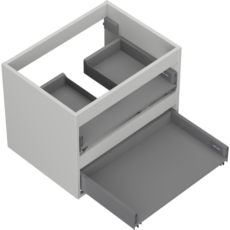 Mexen Box-A valamukapi korpus 60 cm, 2 sahtlit, hall matt - 91AX0-0600-470-2-62