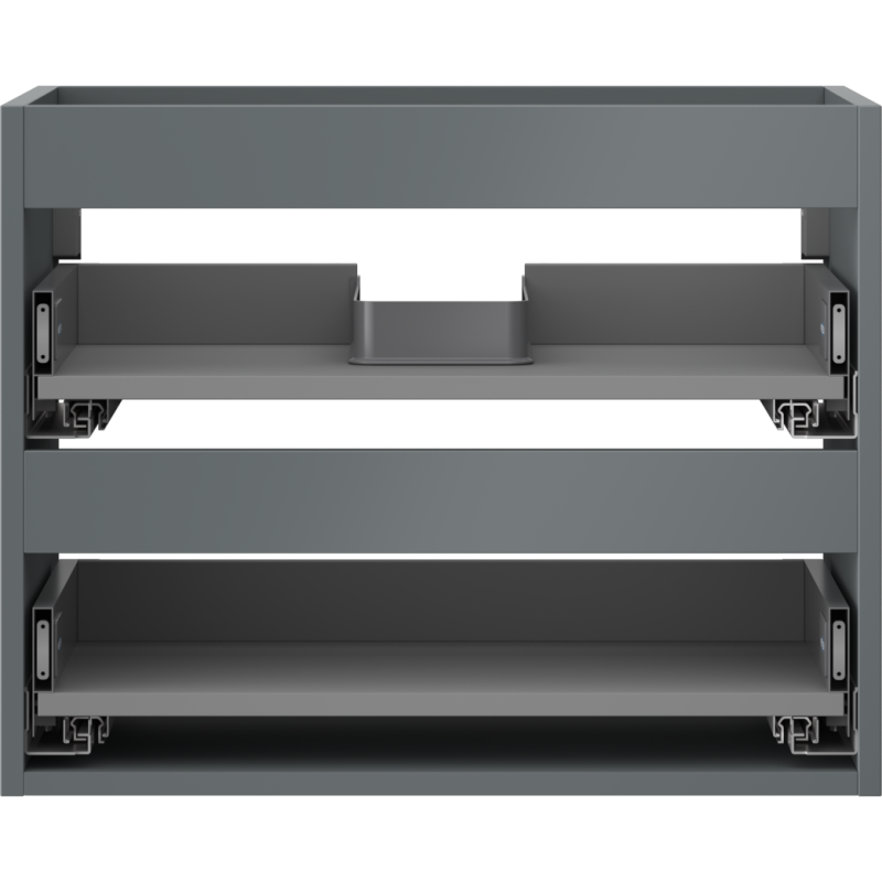 Mexen Box-A onderkast onder wastafel 60 cm, 2 laden, mat grafiet - 91AX0-0600-470-2-66