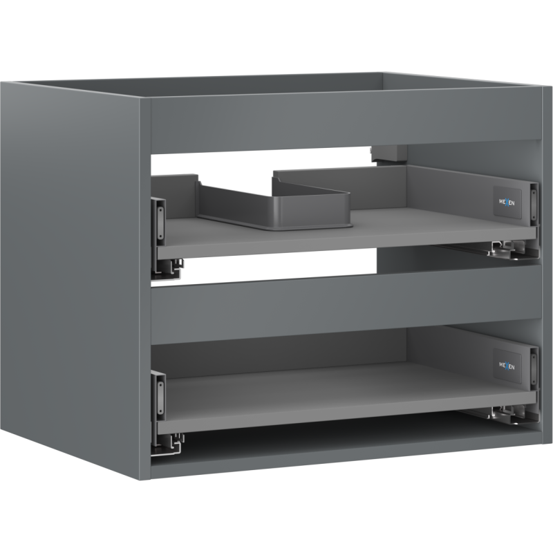 Mexen Box-A Korpus vum Ënnerbauschaf virun de Waschbecken 60 cm, 2 Schuede, grafit mat - 91AX0-0600-470-2-66