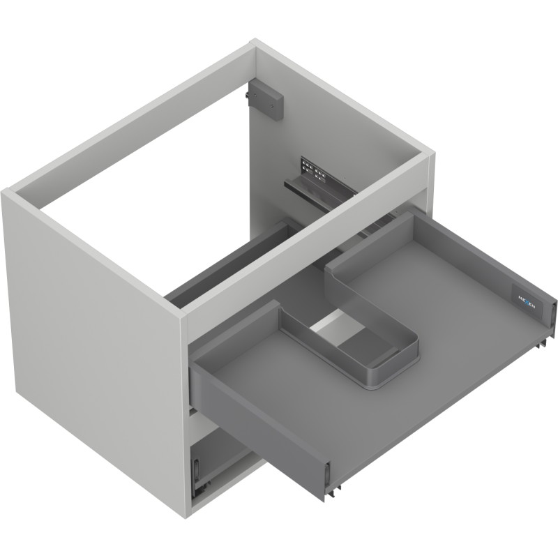 Mexen Box-A kućište ormarića ispod umivaonika 60 cm, 2 ladice, siva mat - 91AX0-0600-470-2-62