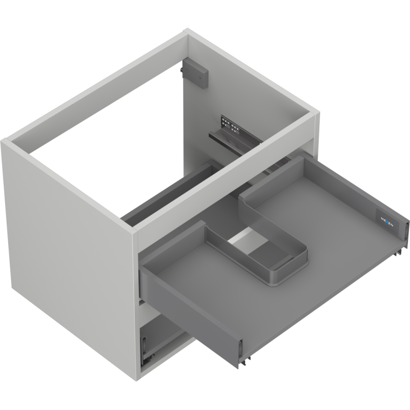 Mexen Box-A onderkast ombouw 60 cm, 2 lades, grijs mat - 91AX0-0600-470-2-62