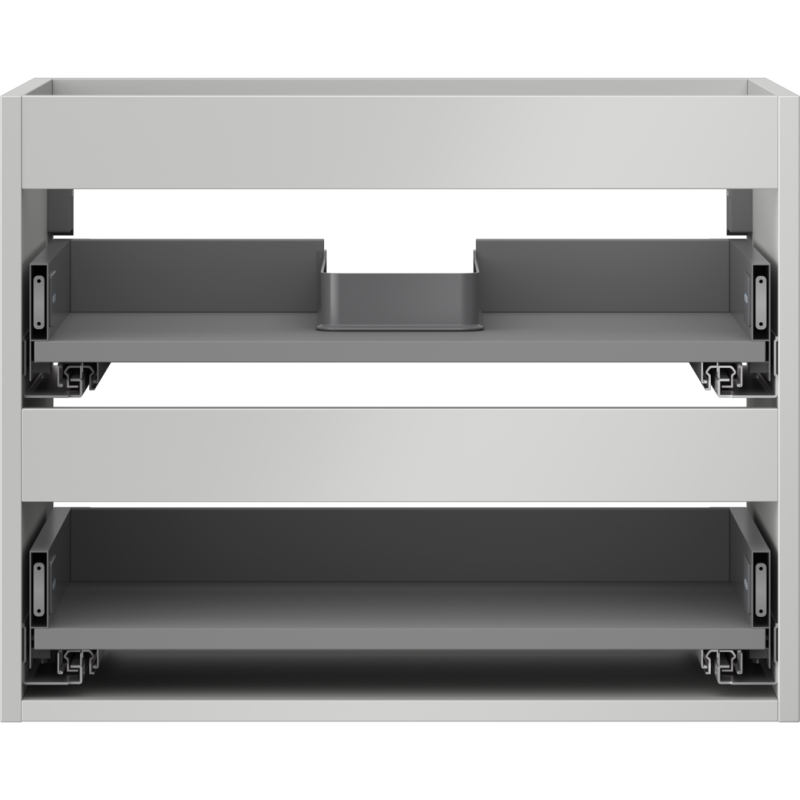 Mexen Box-A cabinet body for under-sink 60 cm, 2 drawers, grey matt - 91AX0-0600-470-2-62