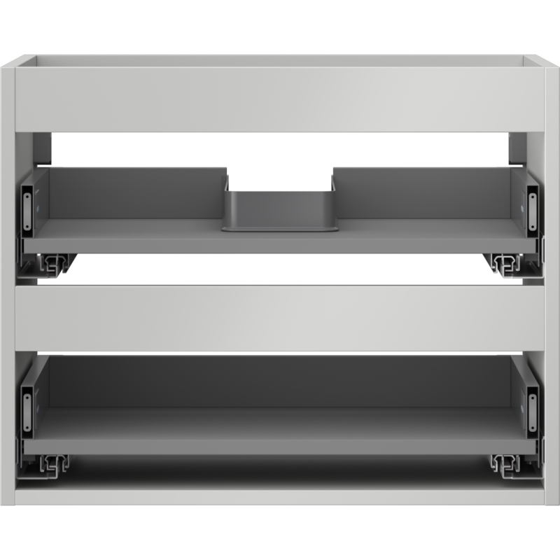 Mexen Box-A corpo dell'armadietto sotto il lavandino 60 cm, 2 cassetti, grigio opaco - 91AX0-0600-470-2-62