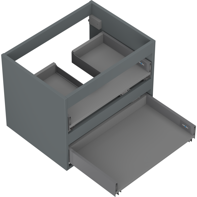 Mexen Box-A korpus szafki podumywalkowej 60 cm, 2 szuflady, grafit mat - 91AX0-0600-470-2-66