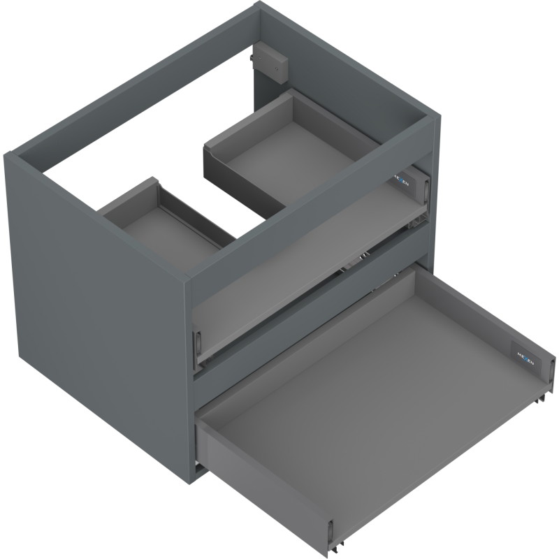 Mexen Box-A valamualusektsiooni korpus 60 cm, 2 sahtlit, matt grafiit - 91AX0-0600-470-2-66