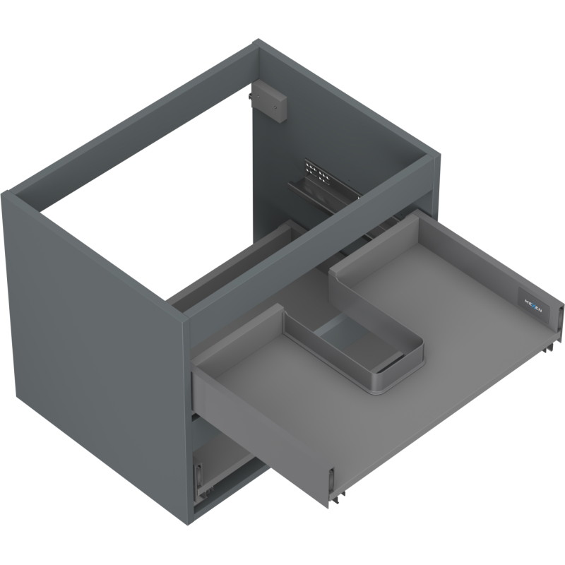 Mexen Box-A valamualusektsiooni korpus 60 cm, 2 sahtlit, matt grafiit - 91AX0-0600-470-2-66