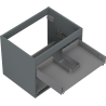 Mexen Box-A Korpus des Waschtischunterschranks 60 cm, 2 Schubladen, Grafit Matt - 91AX0-0600-470-2-66