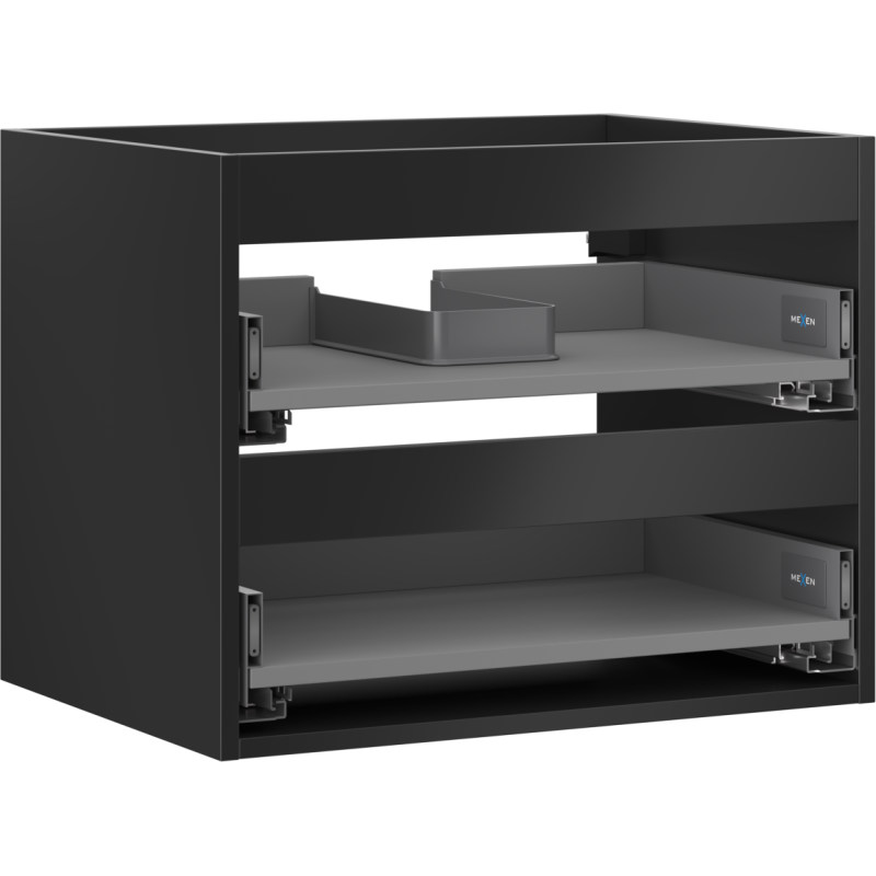 Mexen Box-A alakaapin runko 60 cm, 2 laatikkoa, musta matta - 91AX0-0600-470-2-71