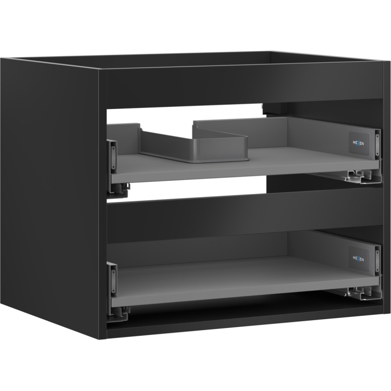 Mexen Box-A korpus ormarića ispod umivaonika 60 cm, 2 ladice, crni mat - 91AX0-0600-470-2-71