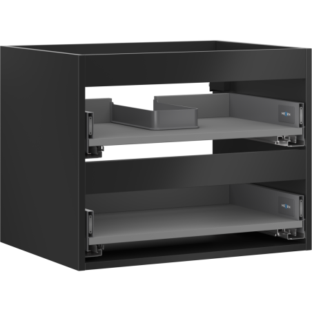 Mexen Box-A ohišje omarice pod umivalnik 60 cm, 2 predala, črna mat - 91AX0-0600-470-2-71