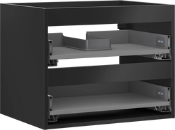 Mexen Box-A caisson de meuble sous-lavabo 60 cm, 2 tiroirs, noir mat - 91AX0-0600-470-2-71