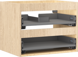 Mexen Box-A corpo dell'armadietto sotto lavabo 60 cm, 2 cassetti, rovere - 91AX0-0600-470-2-81
