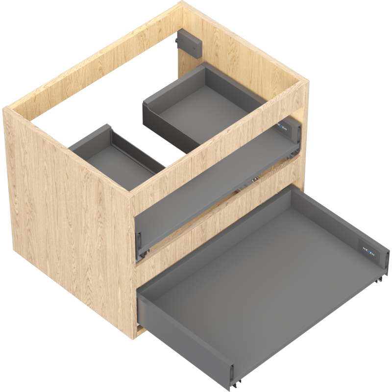 Mexen Box-A underskåp för tvättställ 60 cm, 2 lådor, ek - 91AX0-0600-470-2-81