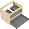 Mexen Box-A valamualusekapi korpus 60 cm, 2 sahtlit, tamm - 91AX0-0600-470-2-81