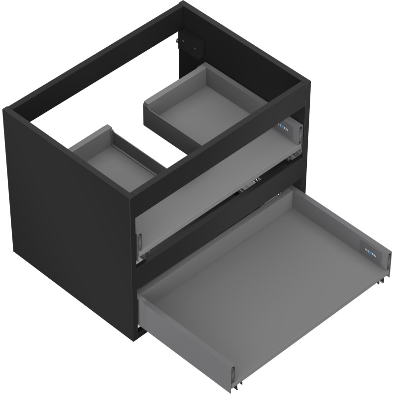 Mexen Box-A valamu aluskapi korpus 60 cm, 2 sahtlit, must matt - 91AX0-0600-470-2-71
