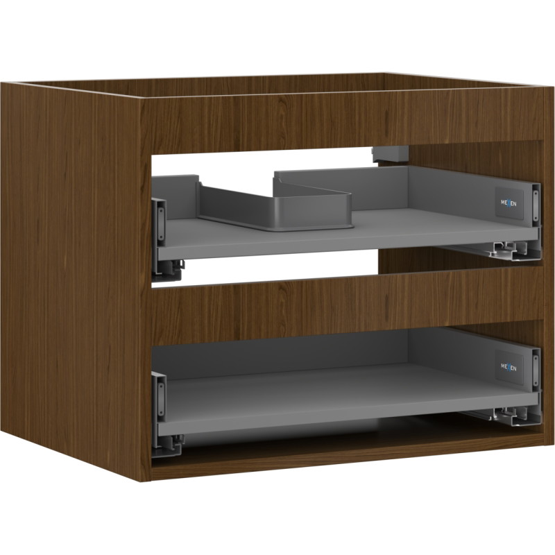 Mexen Box-A korpus ormarića ispod umivaonika 60 cm, 2 ladice, orah - 91AX0-0600-470-2-86