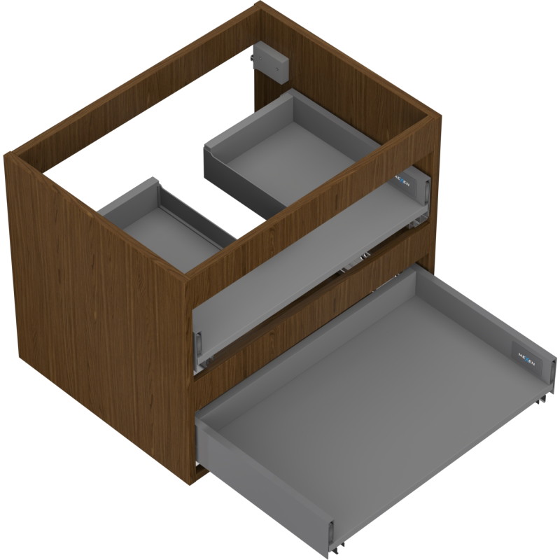 Mexen Box-A valamu aluse kapi korpus 60 cm, 2 sahtlit, pähkel - 91AX0-0600-470-2-86