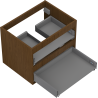 Mexen Box-A korpus szafki podumywalkowej 60 cm, 2 szuflady, orzech - 91AX0-0600-470-2-86