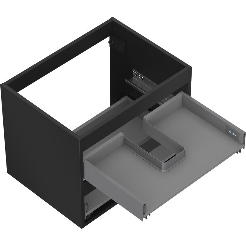 Mexen Box-A valamu aluskapi korpus 60 cm, 2 sahtlit, must matt - 91AX0-0600-470-2-71