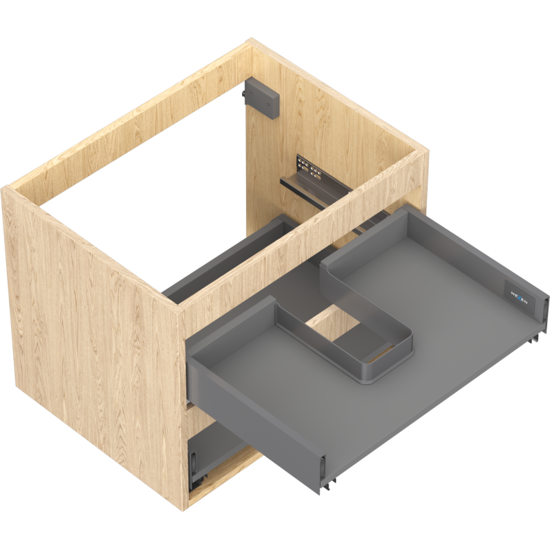 Mexen Box-A korpus szafki podumywalkowej 60 cm, 2 szuflady, dąb - 91AX0-0600-470-2-81