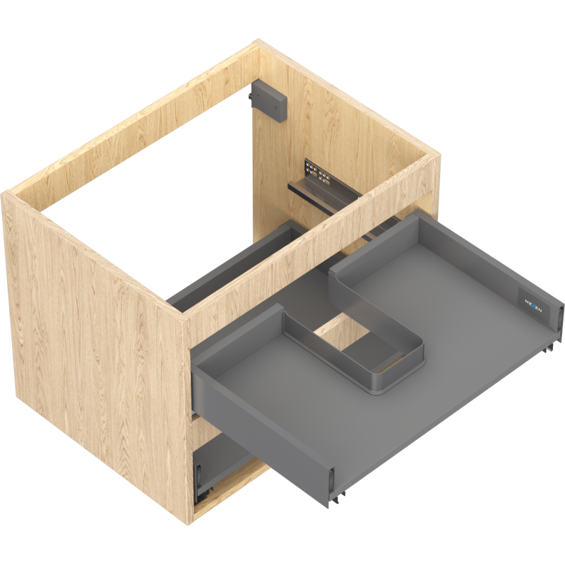 Mexen Box-A σώμα ντουλαπιού κάτω από τον νιπτήρα 60 cm, 2 συρτάρια, δρυς
