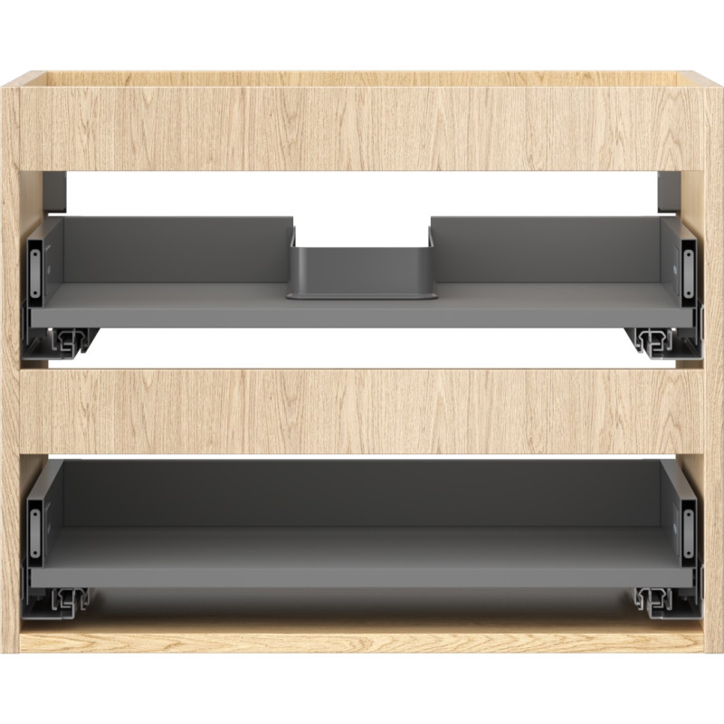 Mexen Box-A cabinet body for washbasin 60 cm, 2 drawers, oak - 91AX0-0600-470-2-81