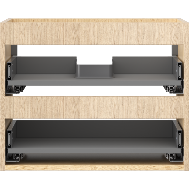 Mexen Box-A corpo de armário de lavatório 60 cm, 2 gavetas, carvalho - 91AX0-0600-470-2-81