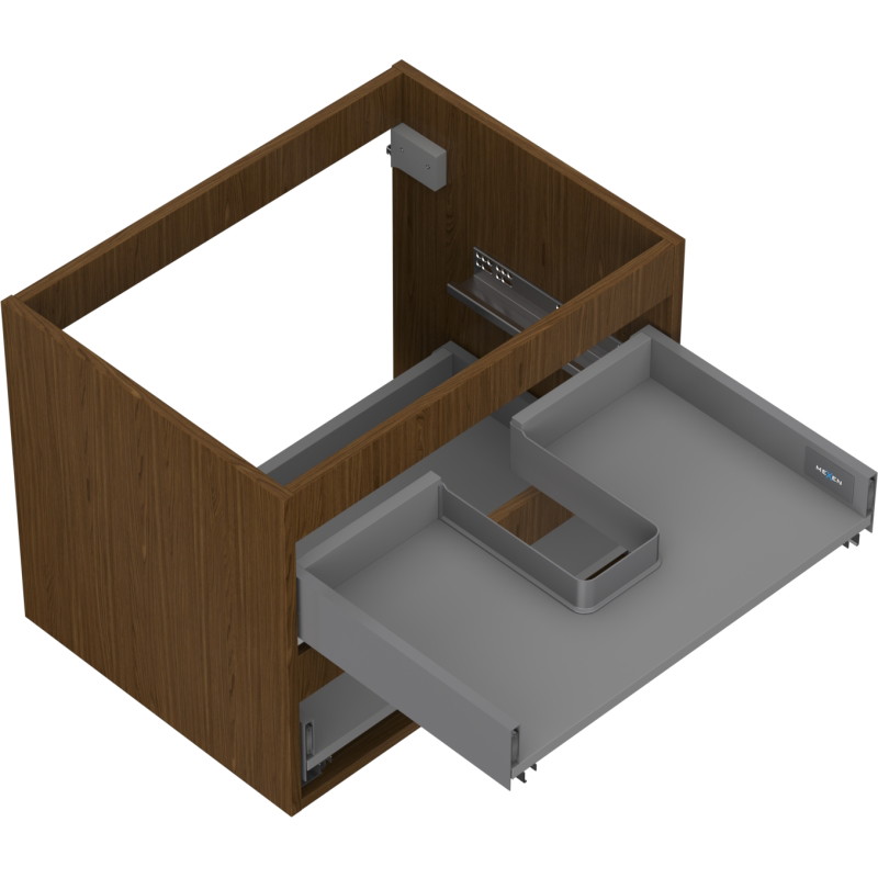 Mexen Box-A korpus ormarića ispod umivaonika 60 cm, 2 ladice, orah - 91AX0-0600-470-2-86