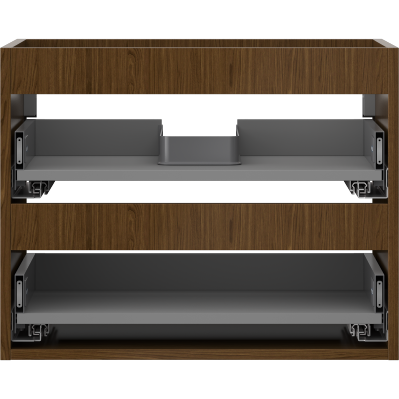 Mexen Box-A corps de meuble sous-vasque 60 cm, 2 tiroirs, noyer - 91AX0-0600-470-2-86