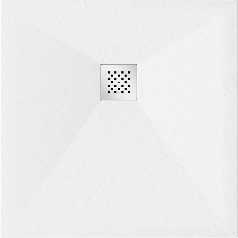 Mexen Stone+ composite square shower tray 70 x 70 cm, white - 44107070