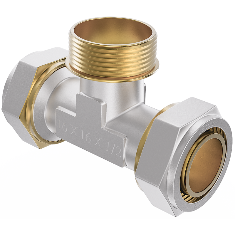 Mexen PEX-S conexión en T de compresión PEX 25 x 3/4 GZ x 25 - W97233-2534M25-00