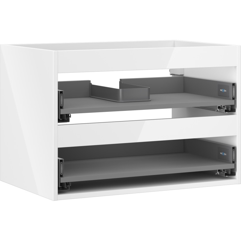 Mexen Box-A valamualusektsiooni kapp 70 cm, 2 sahtlit, valge läige - 91AX0-0700-470-2-00