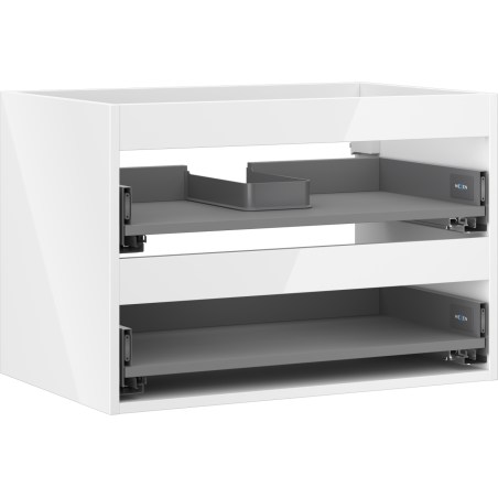 Mexen Box-A kastlichaam voor wastafel 70 cm, 2 lades, witte glans - 91AX0-0700-470-2-00