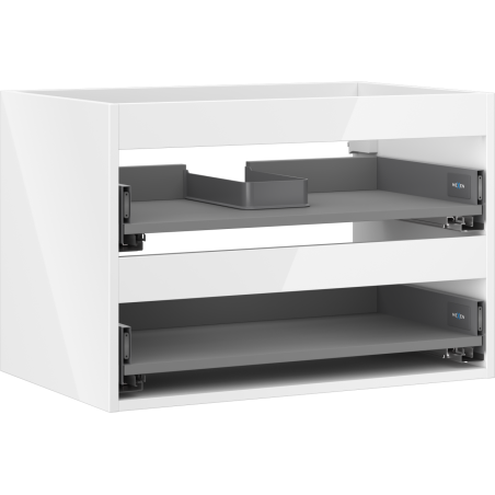 Mexen Box-A korpus szafki podumywalkowej 70 cm, 2 szuflady, biały połysk - 91AX0-0700-470-2-00