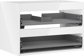 Mexen Box-A cuerpo de mueble bajo lavabo 70 cm, 2 cajones, blanco brillo - 91AX0-0700-470-2-00