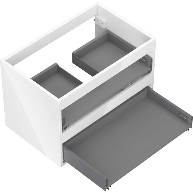 Mexen Box-A valamualusektsiooni kapp 70 cm, 2 sahtlit, valge läige - 91AX0-0700-470-2-00