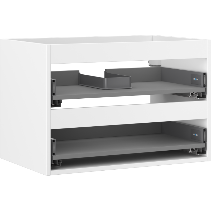 Mexen Box-A corps d'armoire de salle de bain 70 cm, 2 tiroirs, blanc mat - 91AX0-0700-470-2-01