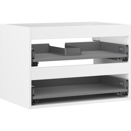 Mexen Box-A 70 cm Vanity Unit Cabinet, 2 Drawers, White Matte - 91AX0-0700-470-2-01