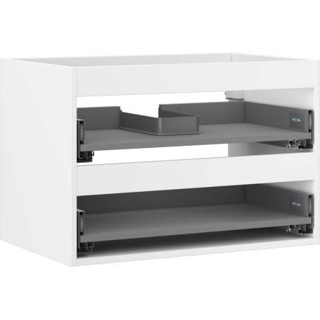 Mexen Box-A corps de meuble sous-vasque 70 cm, 2 tiroirs, blanc mat - 91AX0-0700-470-2-01