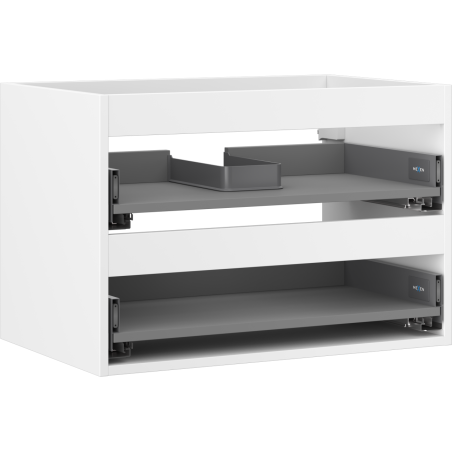 Mexen Box-A σώμα ντουλάπι για νιπτήρα 70 cm, 2 συρτάρια, λευκό ματ - 91AX0-0700-470-2-01