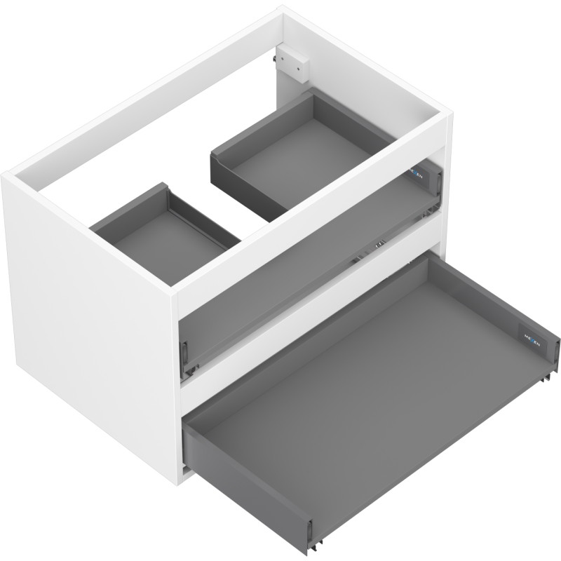 Mexen Box-A ormar za kupaonski umivaonik 70 cm, 2 ladice, bijeli mat - 91AX0-0700-470-2-01