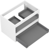Mexen Box-A corps de meuble sous-vasque 70 cm, 2 tiroirs, blanc mat - 91AX0-0700-470-2-01