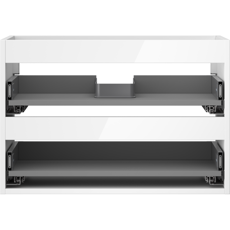 Mexen Box-A corpo do armário de lavatório 70 cm, 2 gavetas, branco brilhante - 91AX0-0700-470-2-00