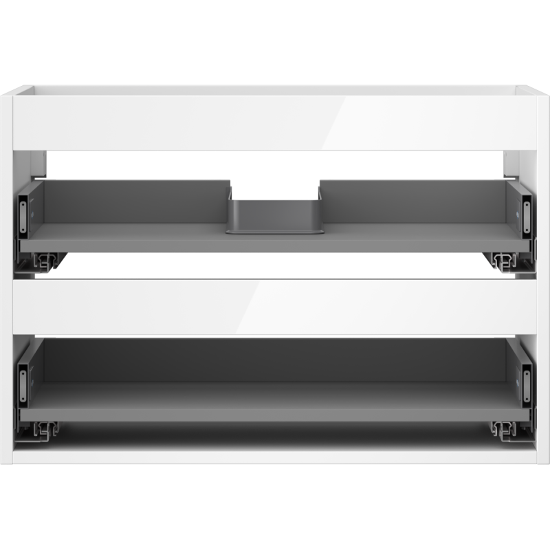 Mexen Box-A cuerpo de mueble bajo lavabo 70 cm, 2 cajones, blanco brillo - 91AX0-0700-470-2-00