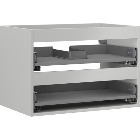 Mexen Box-A korpus ormarića ispod umivaonika 70 cm, 2 ladice, sivi mat - 91AX0-0700-470-2-62