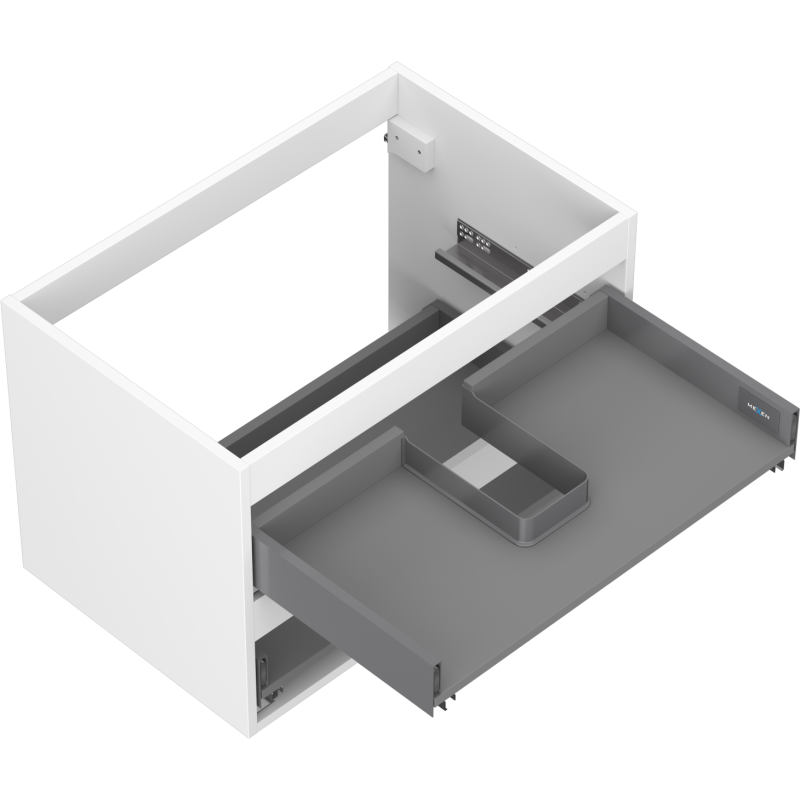 Mexen Box-A korpus szafki podumywalkowej 70 cm, 2 szuflady, biały mat - 91AX0-0700-470-2-01