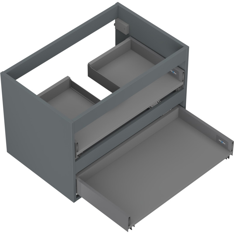 Mexen Box-A korpus ormarića ispod umivaonika 70 cm, 2 ladice, mat grafit - 91AX0-0700-470-2-66