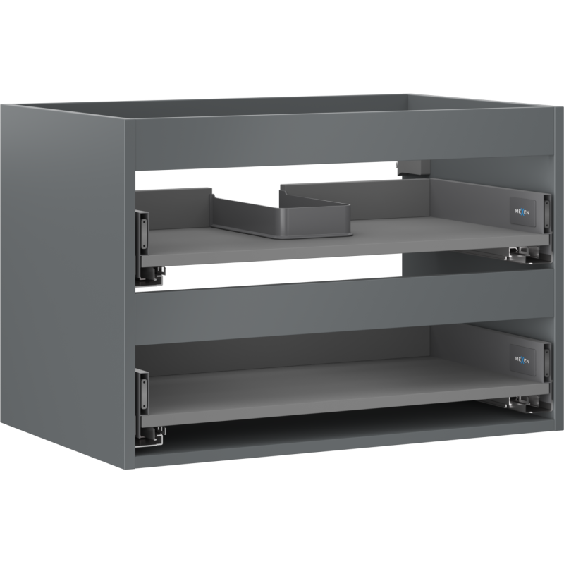 Mexen Box-A corps de meuble sous-lavabo 70 cm, 2 tiroirs, graphite mat - 91AX0-0700-470-2-66