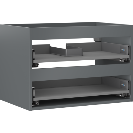 Mexen Box-A corps de meuble sous-lavabo 70 cm, 2 tiroirs, graphite mat - 91AX0-0700-470-2-66