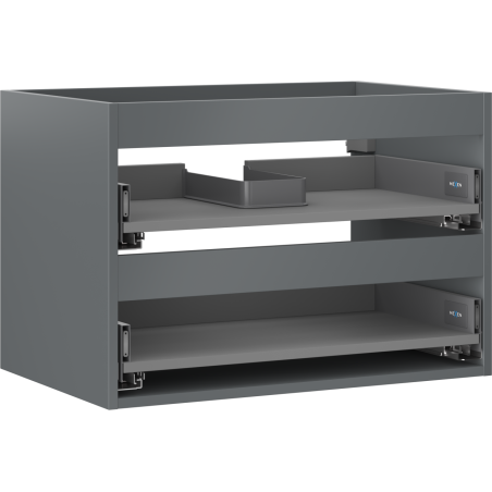 Mexen Box-A kastlichaam voor wastafelonderkast 70 cm, 2 laden, mat grafiet - 91AX0-0700-470-2-66